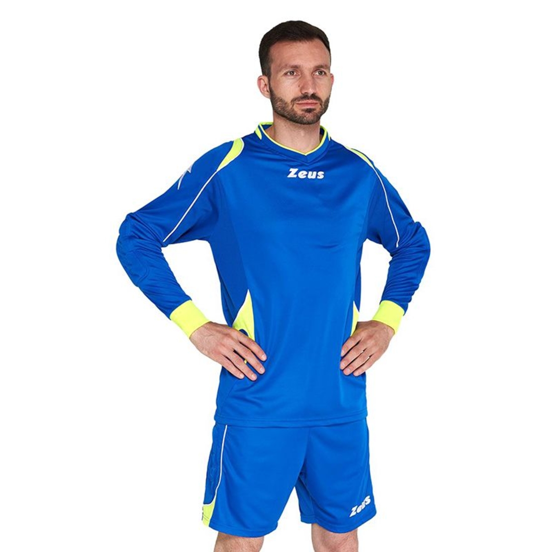 Вратарски Екип ZEUS Kit Gk Paros Electric Royal/Giallo fluo