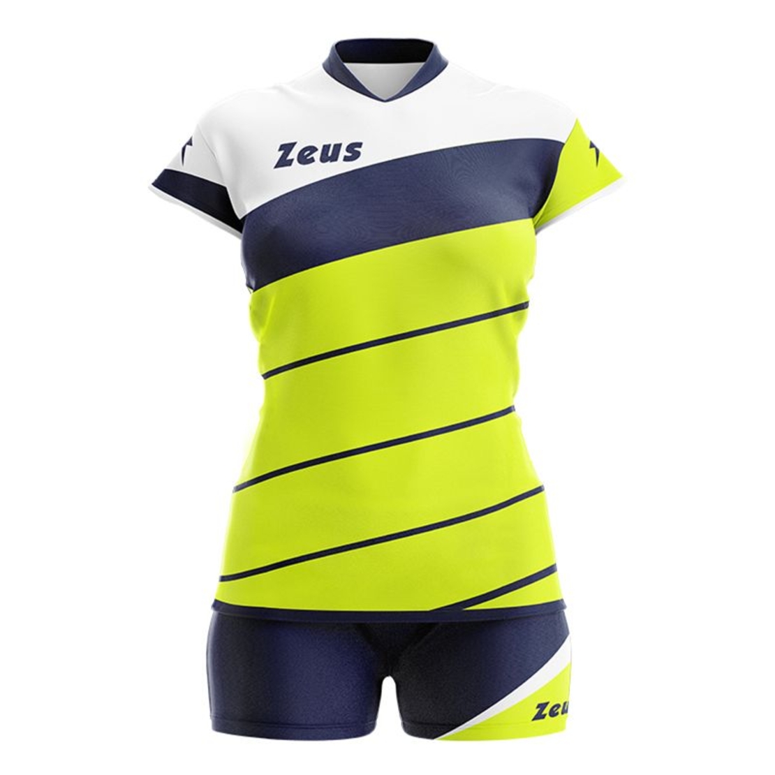 Дамски Волейболен Екип ZEUS Kit Lybra Donna Giallo Fluo/Blu