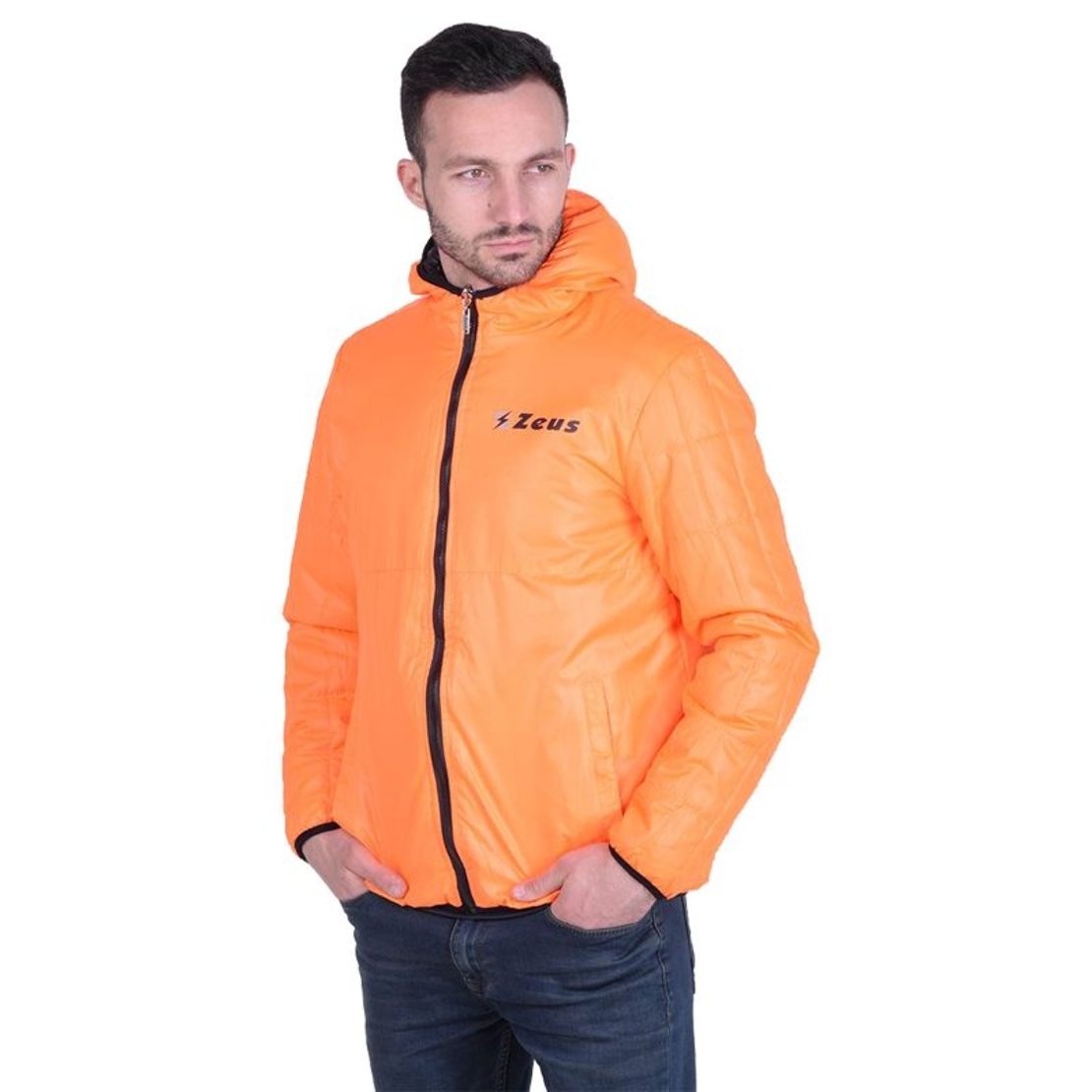 Двулицево Мъжко Яке ZEUS Reversible Giubbotto Apollo Nero/Arancio