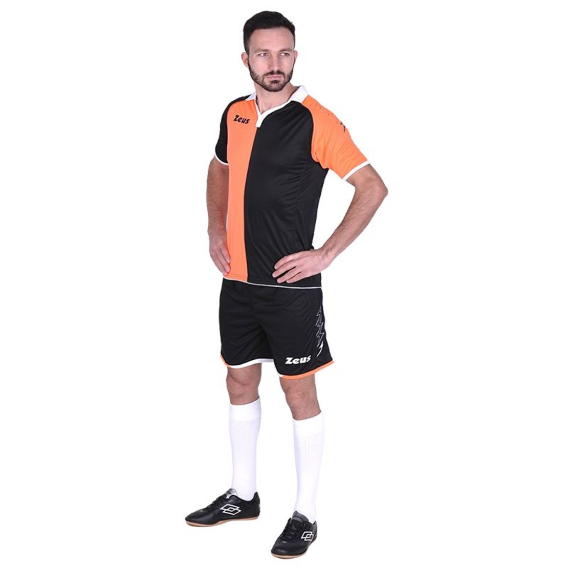 Футболен Екип ZEUS Kit Gryfon Arancio Fluo/Nero