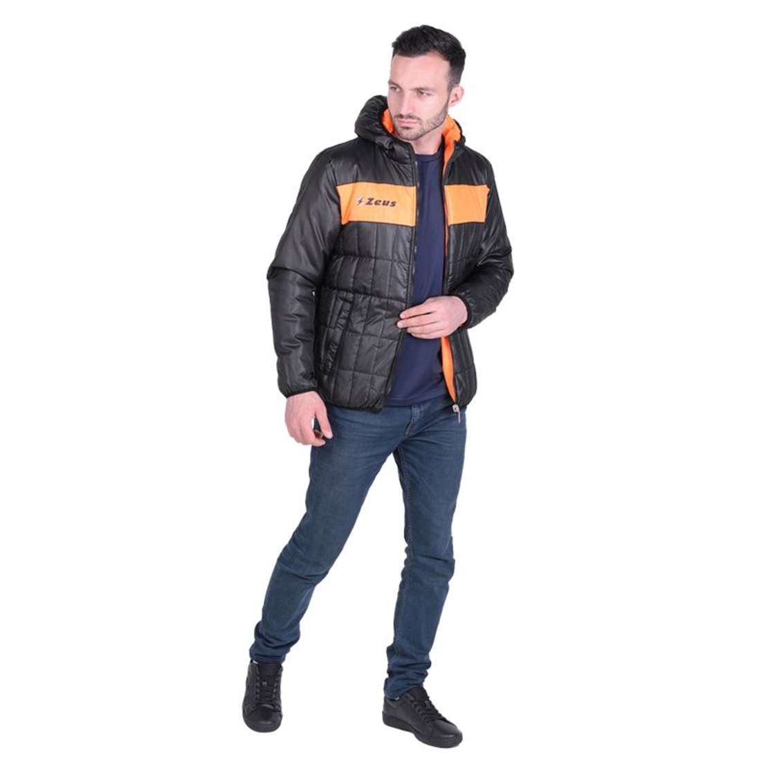Двулицево Мъжко Яке ZEUS Reversible Giubbotto Apollo Nero/Arancio