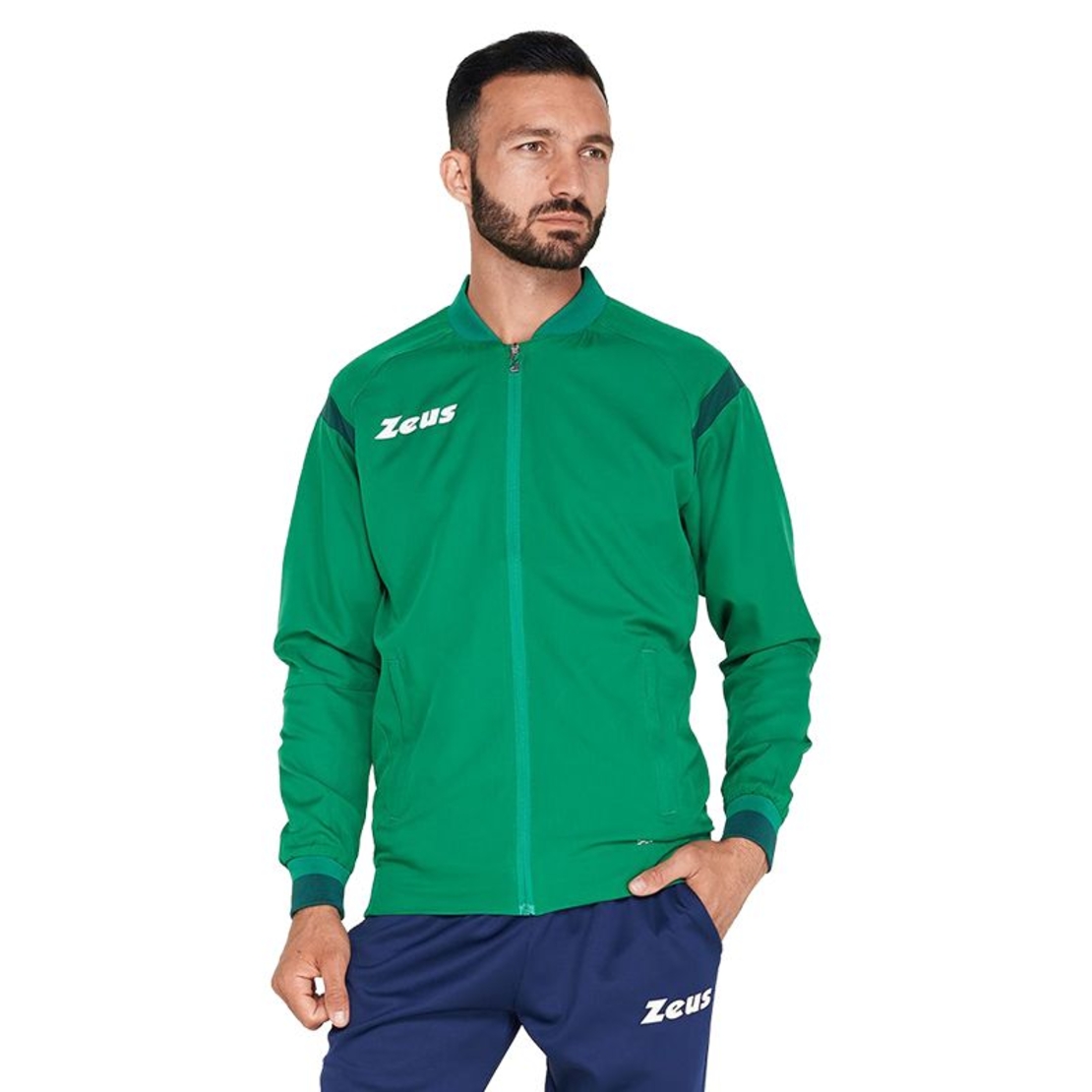 Мъжки Суичър ZEUS Giacca Micro Monolith Verde