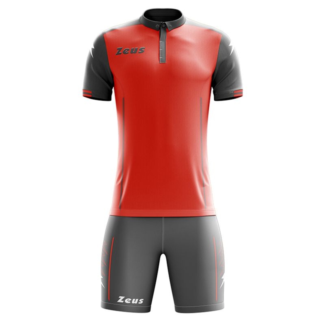 Детски Футболен Екип ZEUS Kit Aquarius Grigio/Rosso