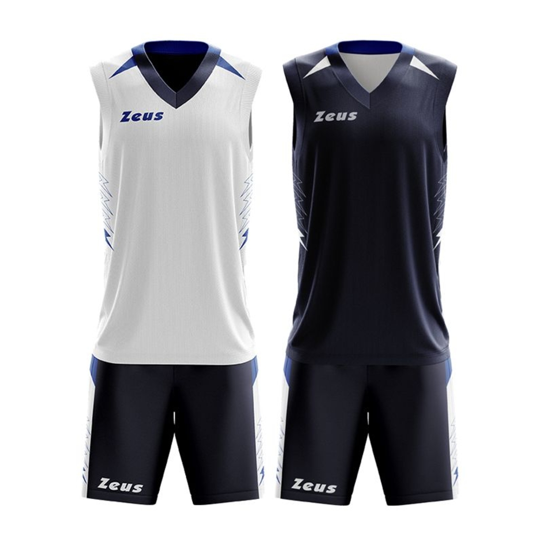 Двулицев Баскетболен Екип ZEUS Reversible Kit Jam Blu/Bianco