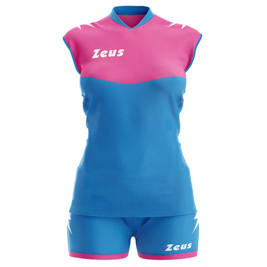 Волейболен Екип ZEUS Kit Volley Sara Slim Fit Light Royal/Pink fluo