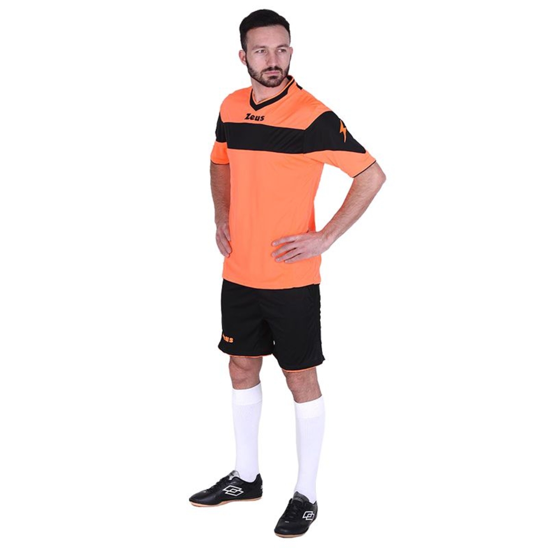 Футболен Екип ZEUS Kit Apollo Arancio Fluo/Nero
