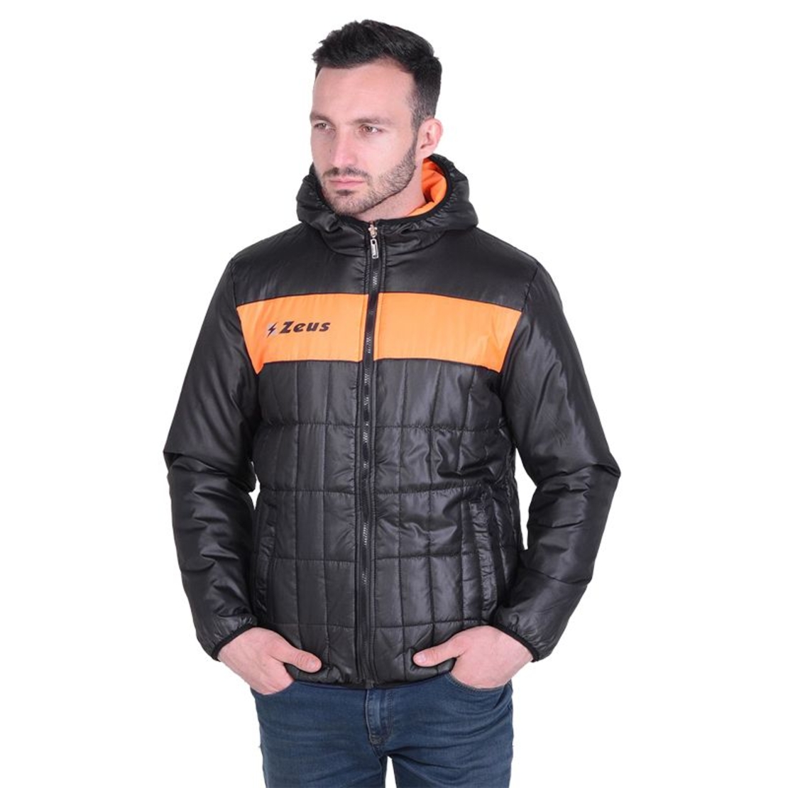 Двулицево Мъжко Яке ZEUS Reversible Giubbotto Apollo Nero/Arancio