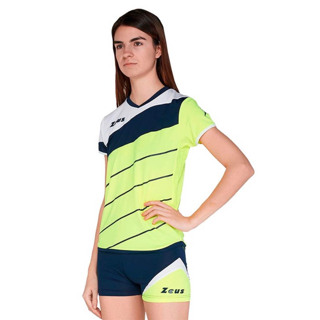 Дамски Волейболен Екип ZEUS Kit Lybra Donna Giallo Fluo/Blu