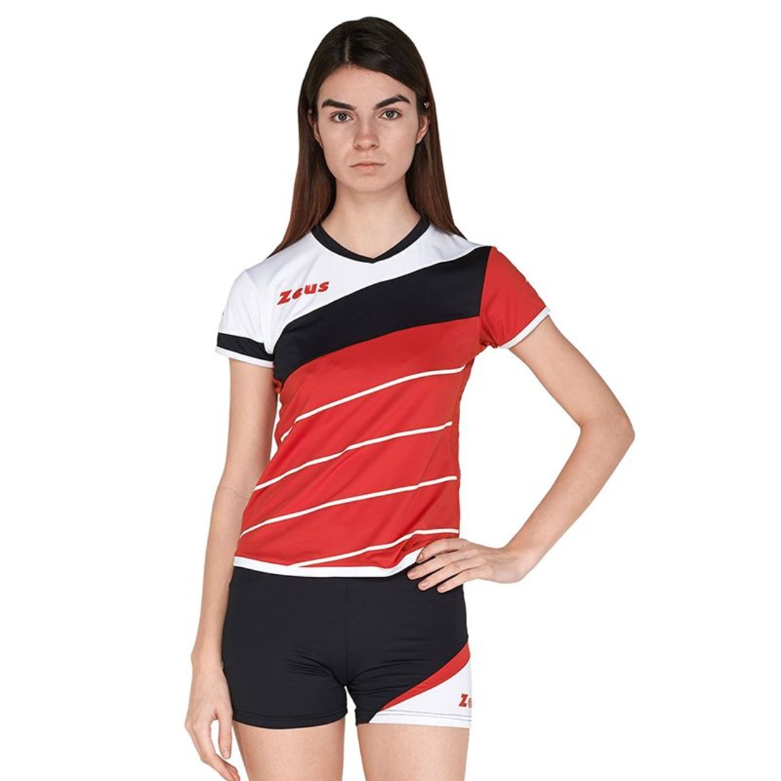 Дамски Волейболен Екип ZEUS Kit Lybra Donna Rosso/Nero