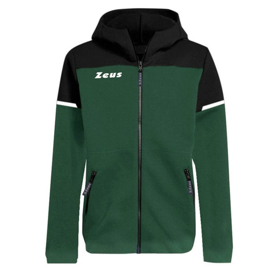Детски Суичър ZEUS Felpa Tech Bikolor Nero/Verde Militare
