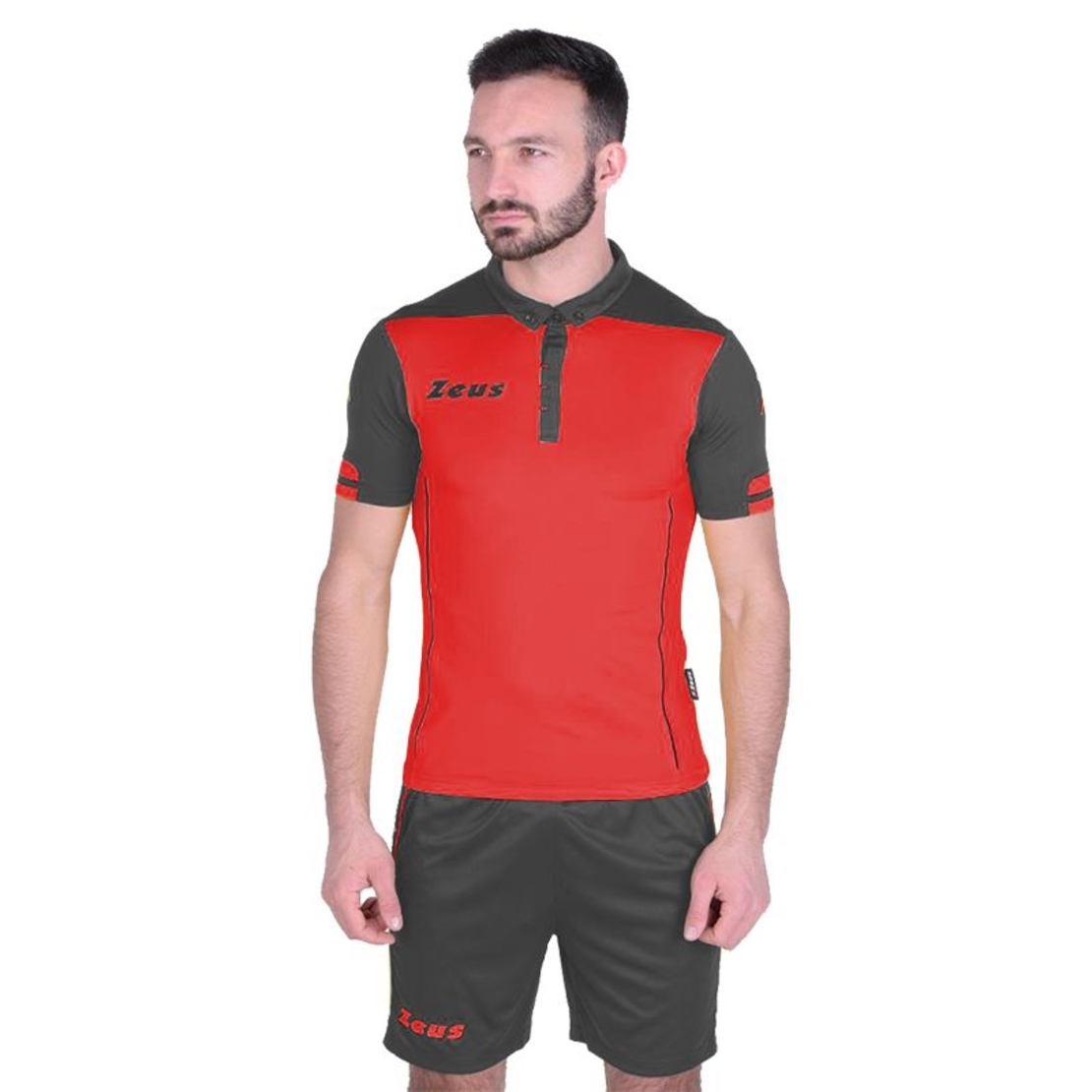 Футболен Екип ZEUS Kit Aquarius Grigio/Rosso