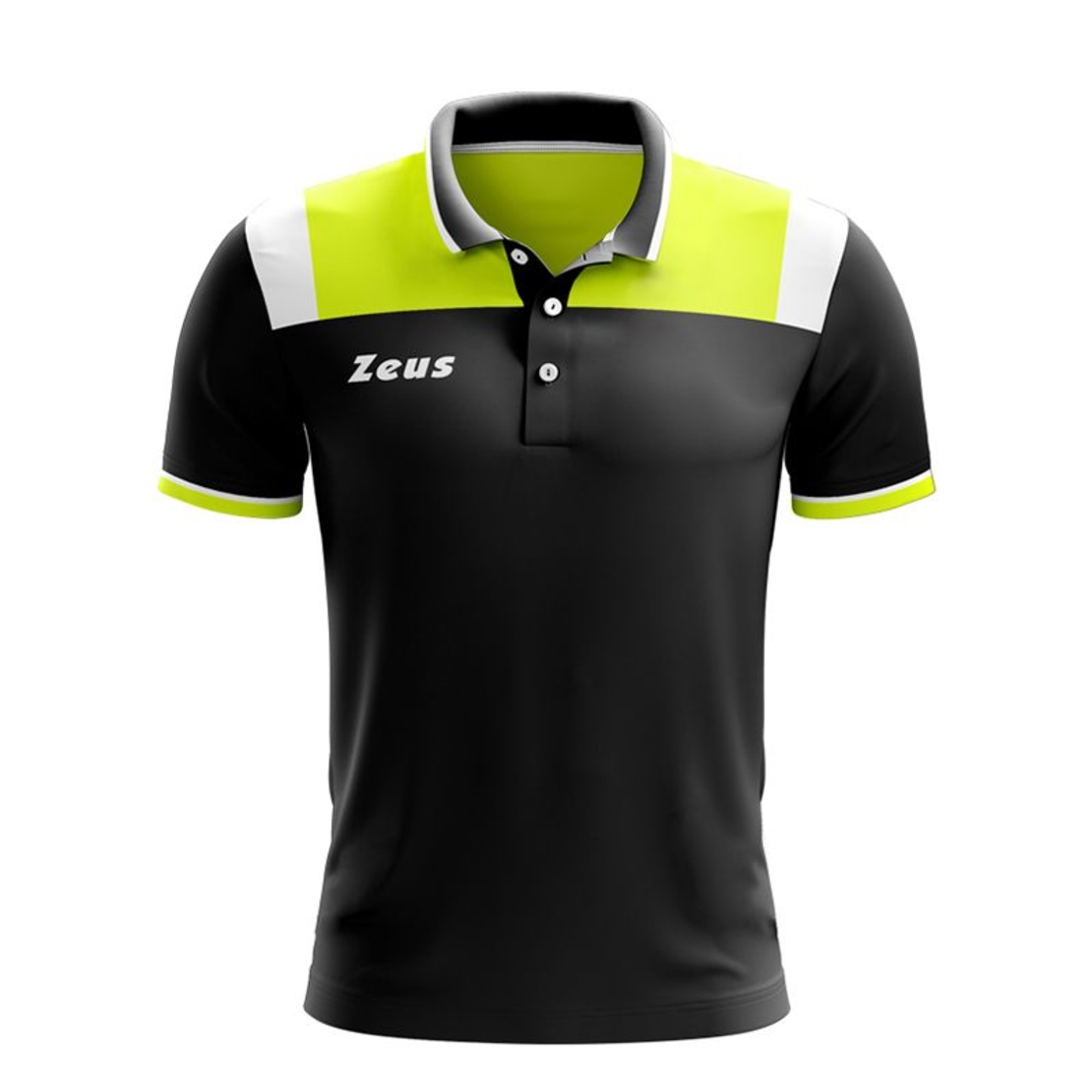 Детска Тениска ZEUS Polo Vesuvio Nero/Giallo Fluo