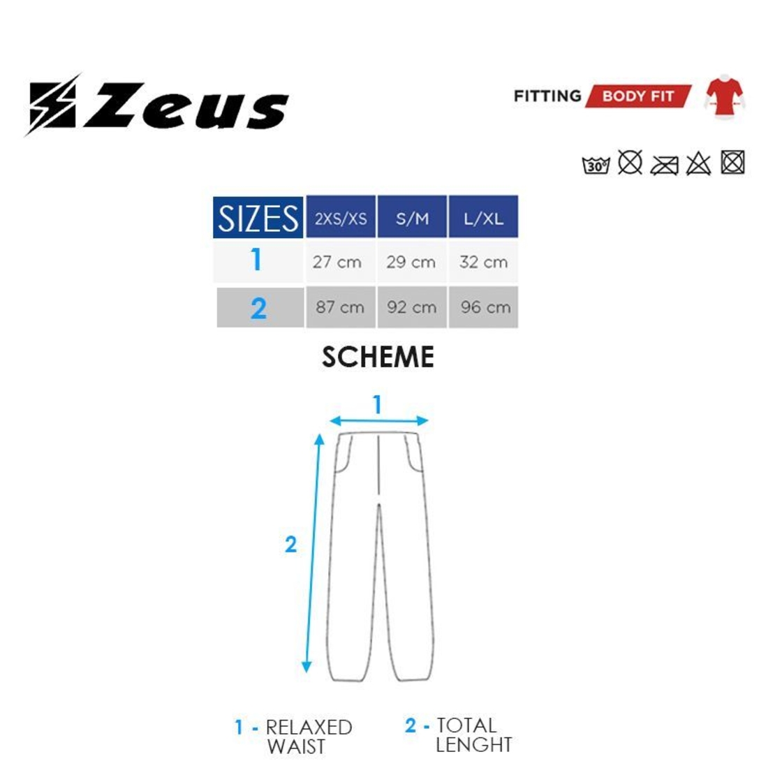 Мъжки Клин ZEUS Pantalone Total Bianco