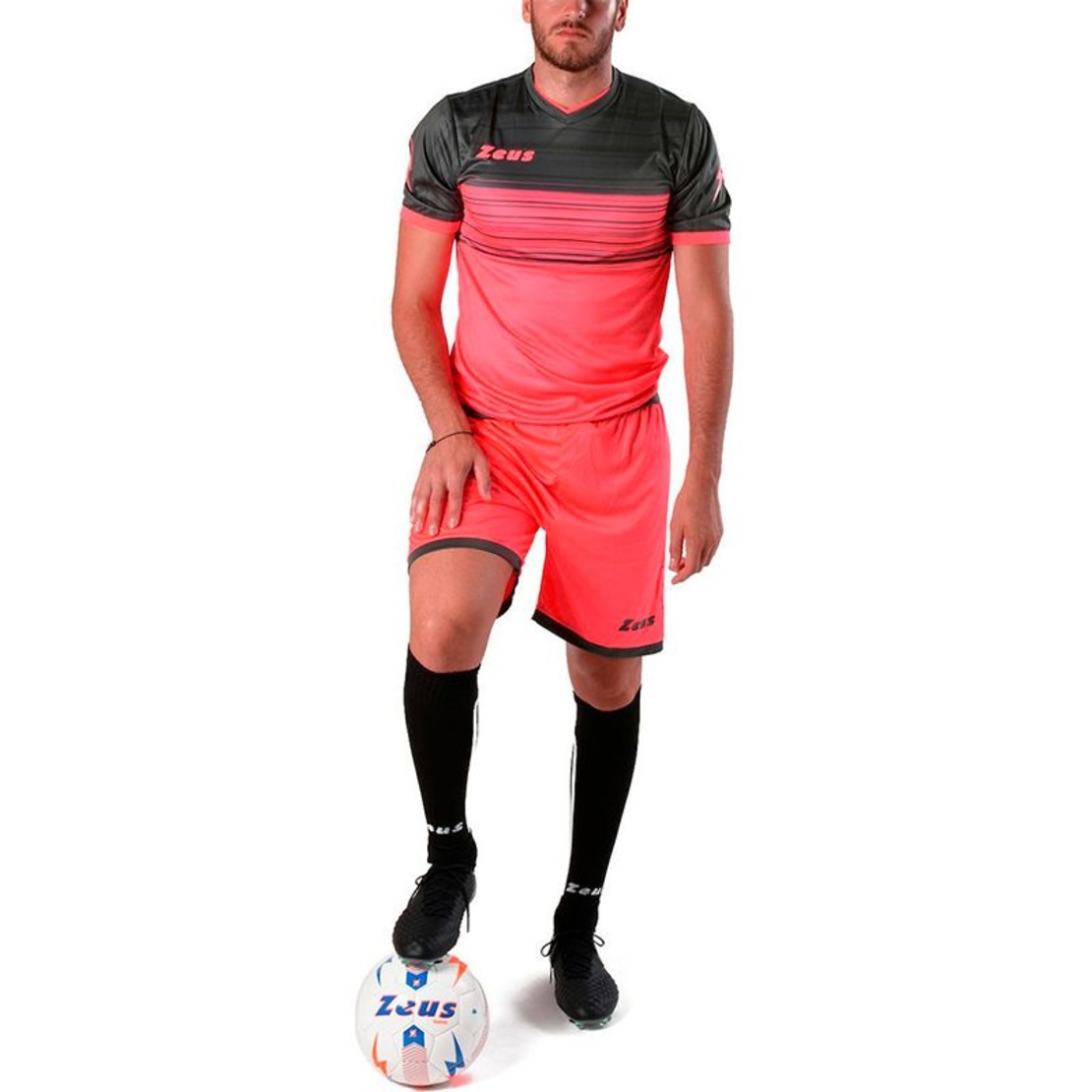 Футболен Екип ZEUS Kit Elios Solar Red/Grigio Scuro