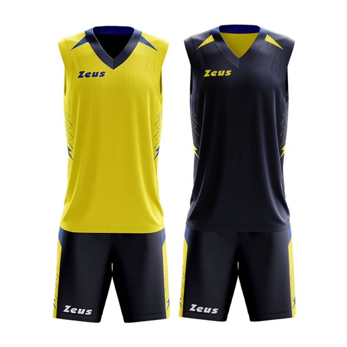 Двулицев Баскетболен Екип ZEUS Reversible Kit Jam Blu/Giallo