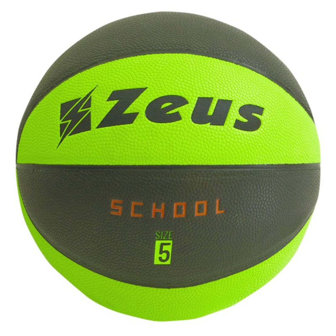 Баскетболна Топка ZEUS Pallone Basket School NERO/VERDE FLUO