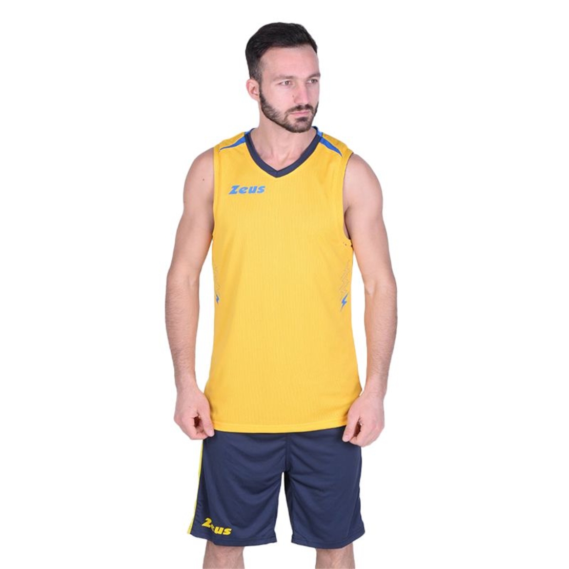 Двулицев Баскетболен Екип ZEUS Reversible Kit Jam Blu/Giallo
