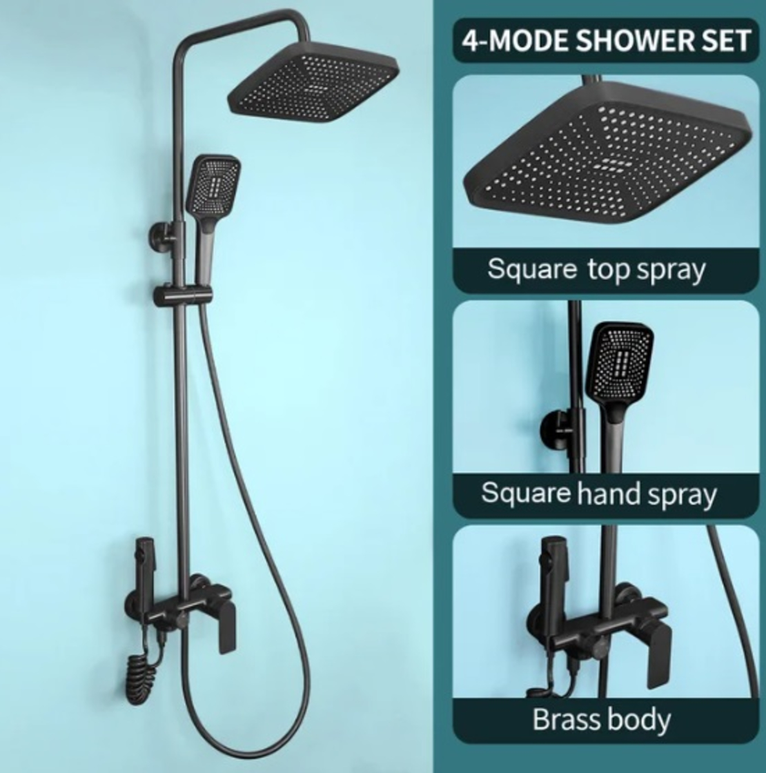 Луксозна мулти душ система с елегантен смесител VISION 003- Инокс,Графит или Черен, ROBOT SHOWER SET