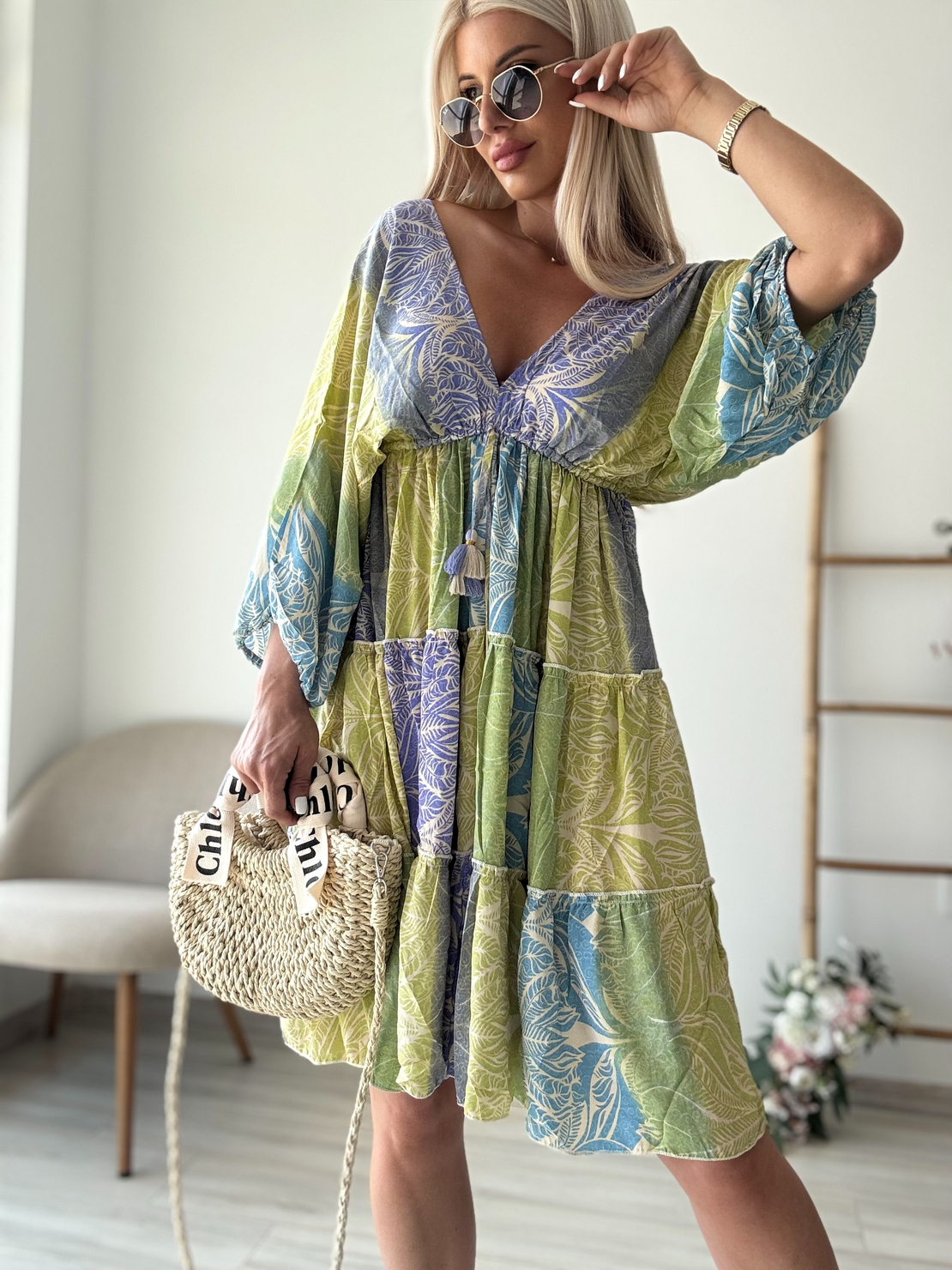 Копринена рокля green