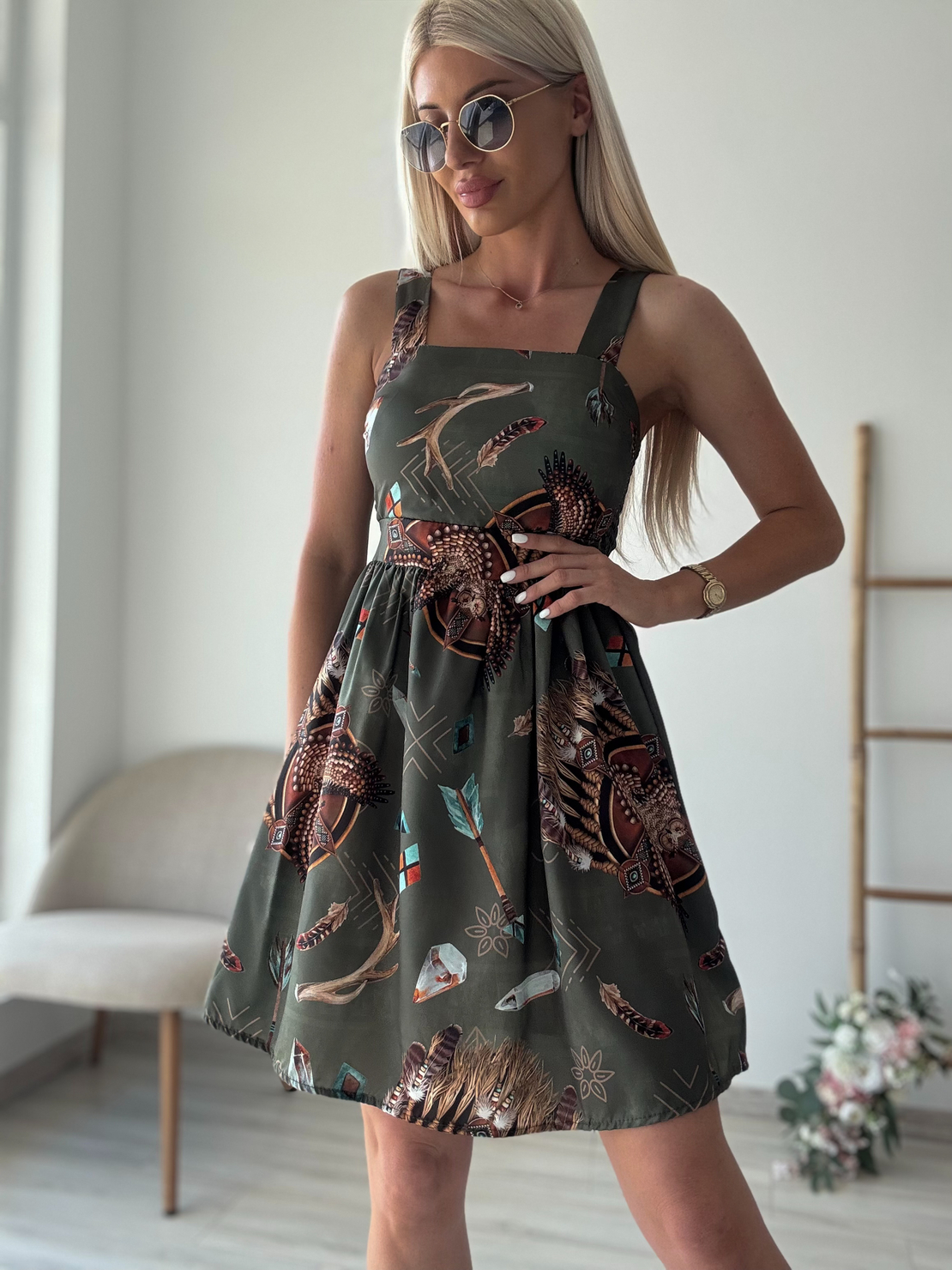 Зелена рокля Roma