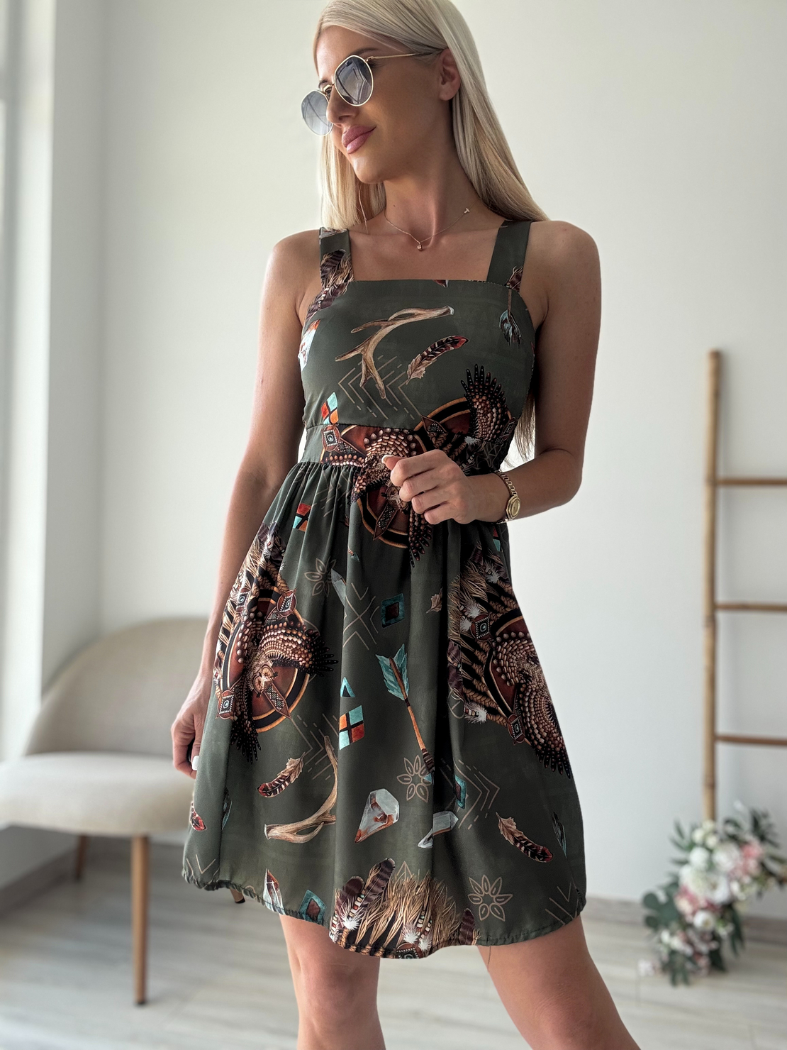 Зелена рокля Roma
