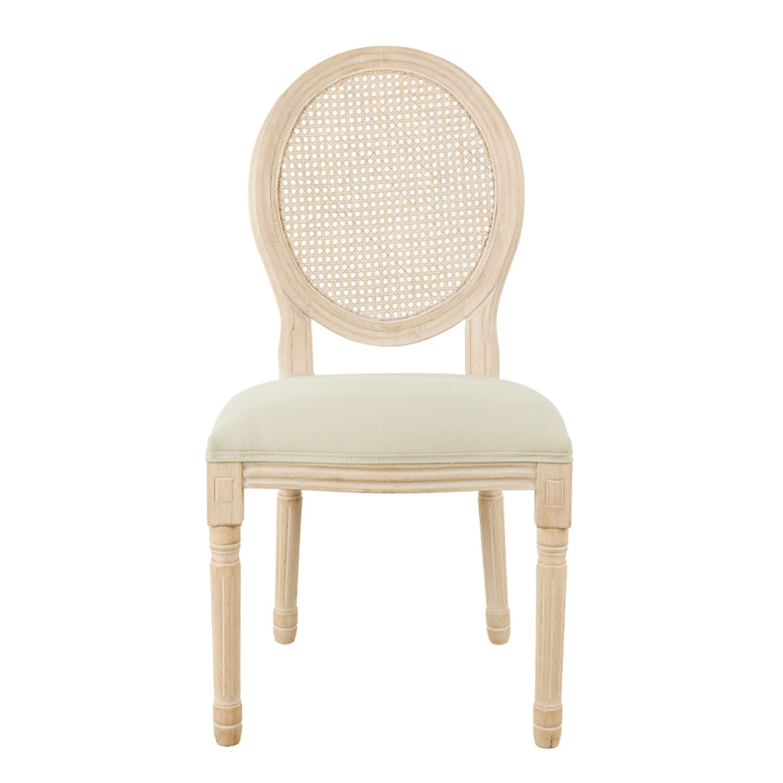 LUDOVIQUE CHAIR WOOD BIRCH /RUBBERWOOD SAND BEIGE RATTAN NATURAL PRC