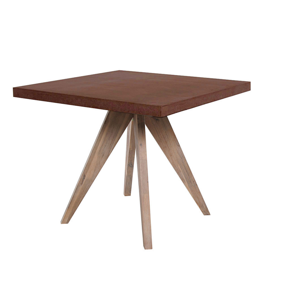 POMPEI TABLE FIBER CEMENT RUST RED NATURAL 90x90xH