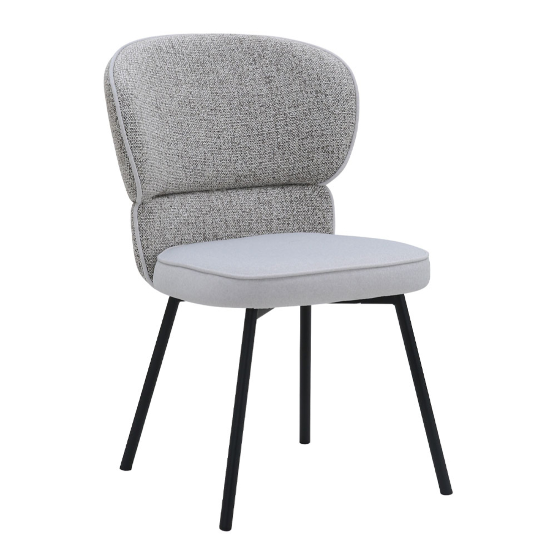 SAHARA CHAIR FABRIC GREY LIGHT METAL BLACK E1 PRC