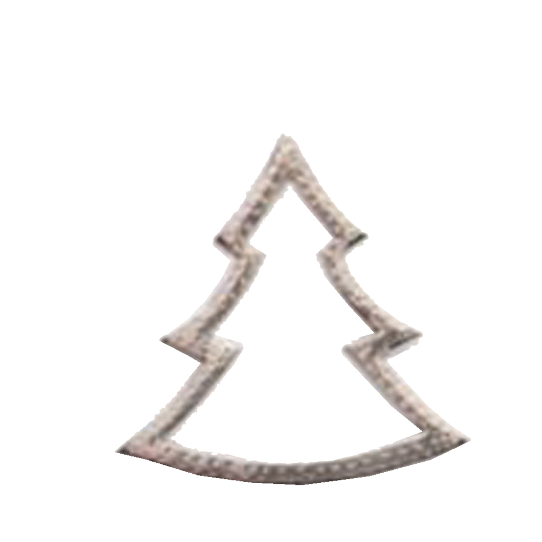 XMAS DOVE PENDANT TREE ALUMINIUM NICKEL 15x1xH15cm