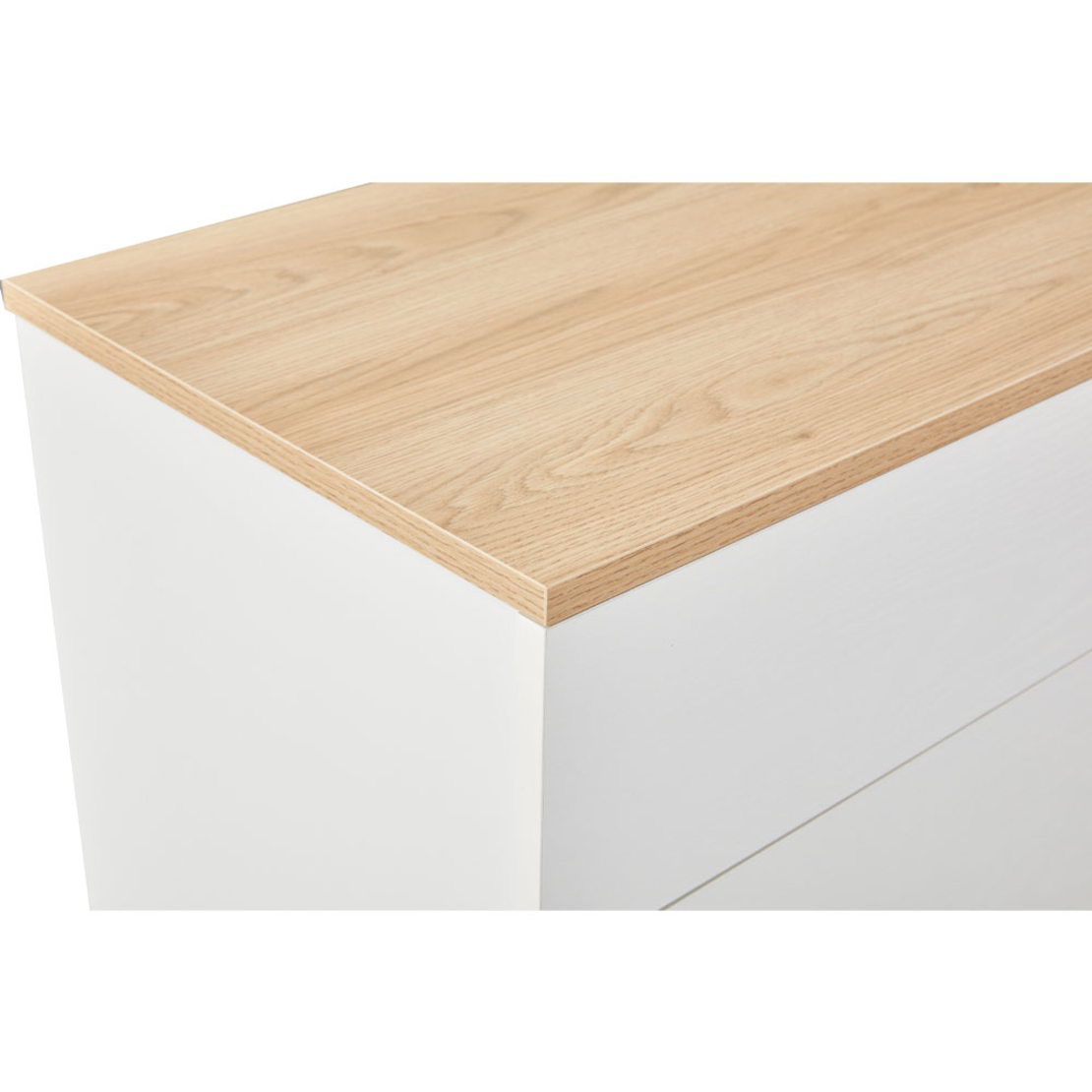 LUCIDO PEDESTAL 5DRAWERS MELAMINE WHITE OAK NATURAL E1 PRC