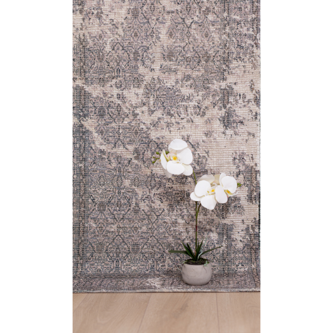 MISIRAK CARPET POLYESTER COTTON BEIGE BROWN 70x140