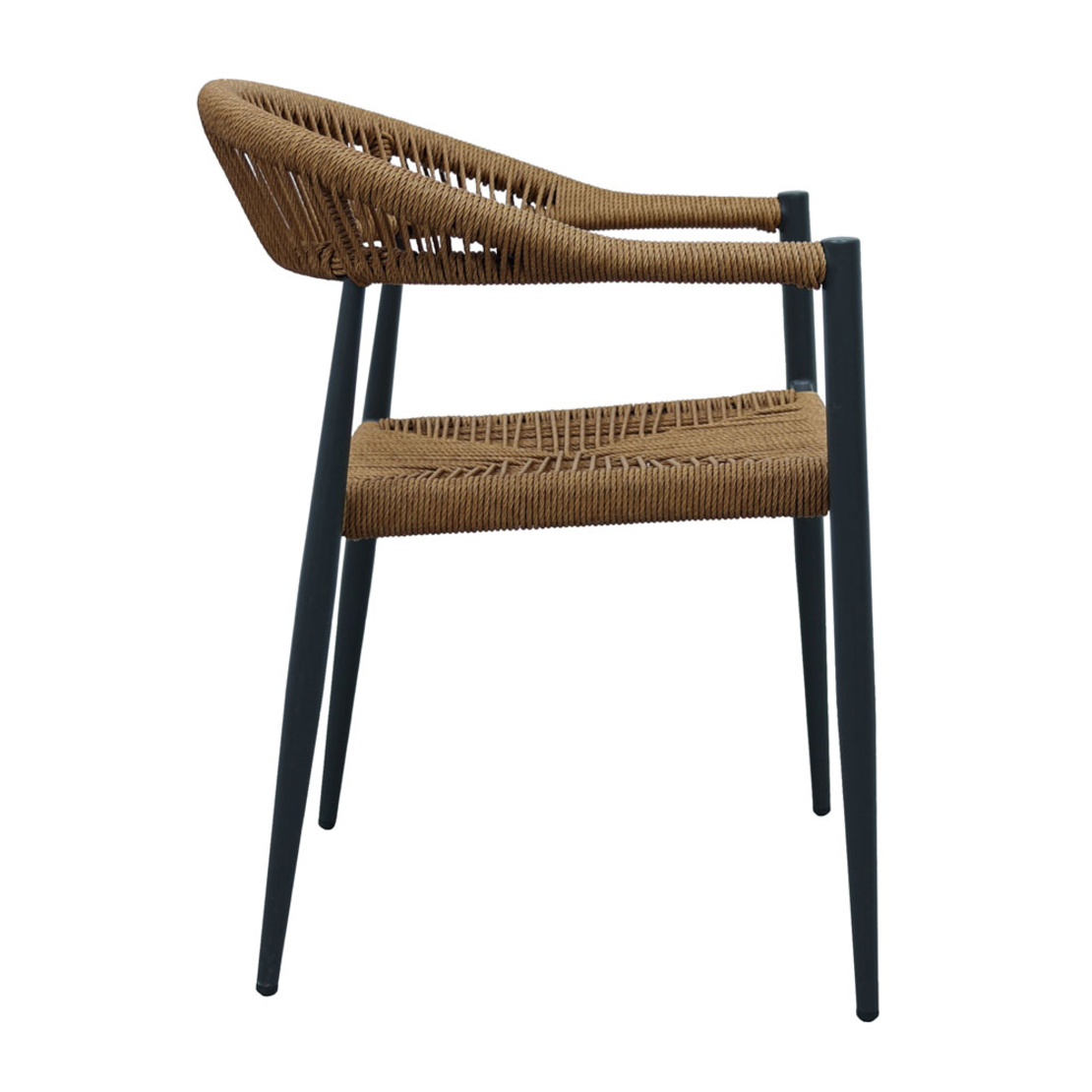 CARLA CHAIR ALUMINIUM BLACK WALNUT 56x59xH78cm PRC