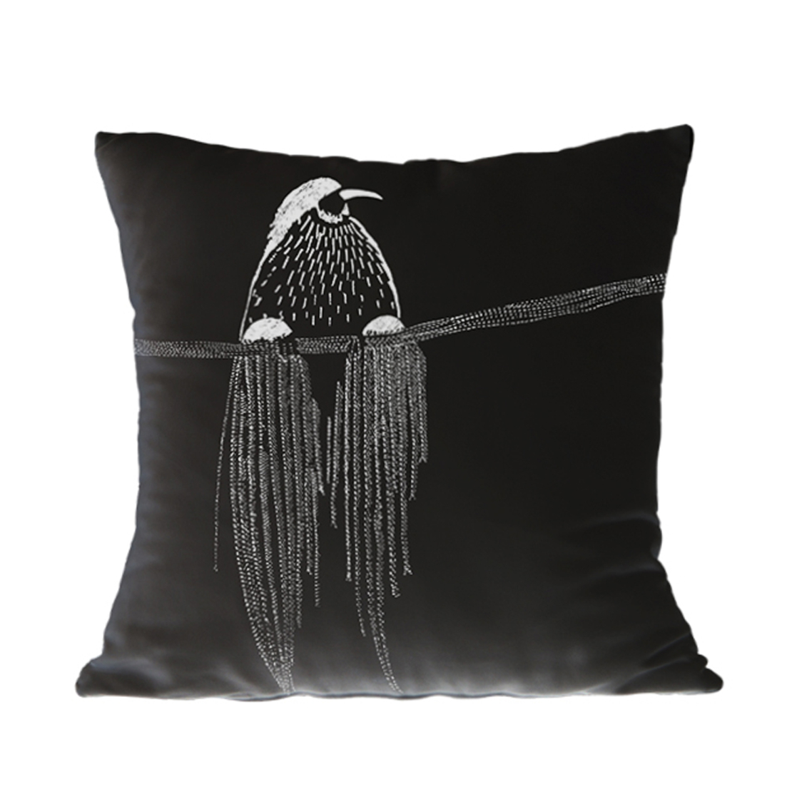 ALI DECOR CUSHION VELVET BLACK WHITE 45x45cm PRC