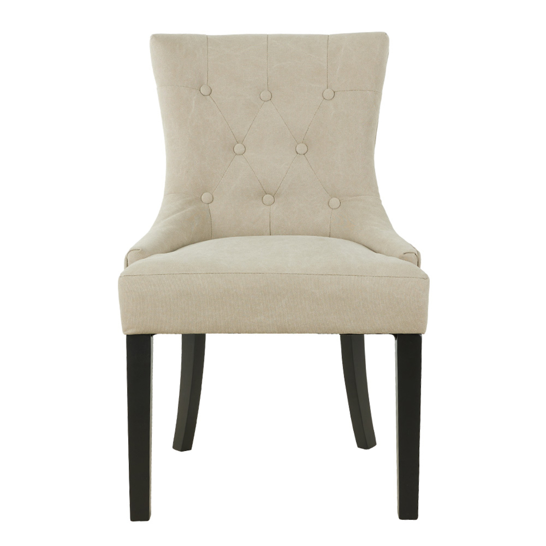 OXFORD CHAIR FABRIC SAND BEIGE WOOD RUBBERWOOD BLACK PRC