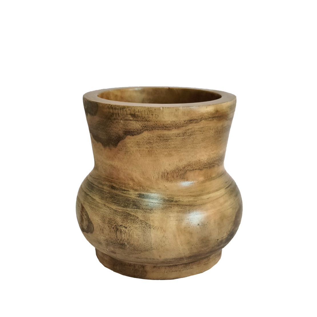 CEDAR VASE WOOD BROWN 26x26xH25cm PRC