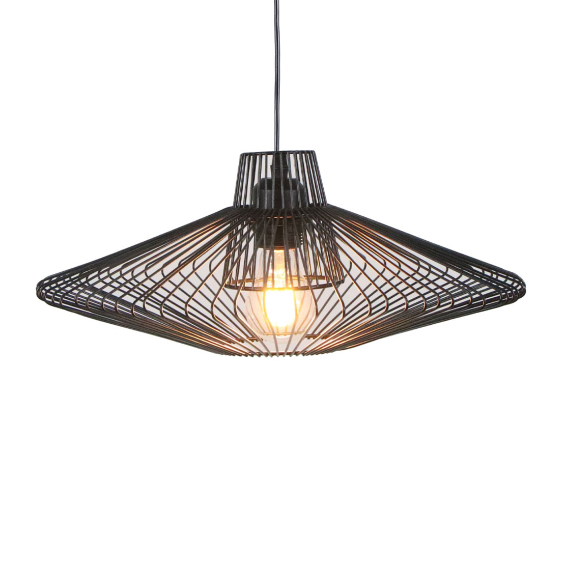 ZUMA A LAMP PENDANT METAL BLACK 41x41xH16,5cm CE P
