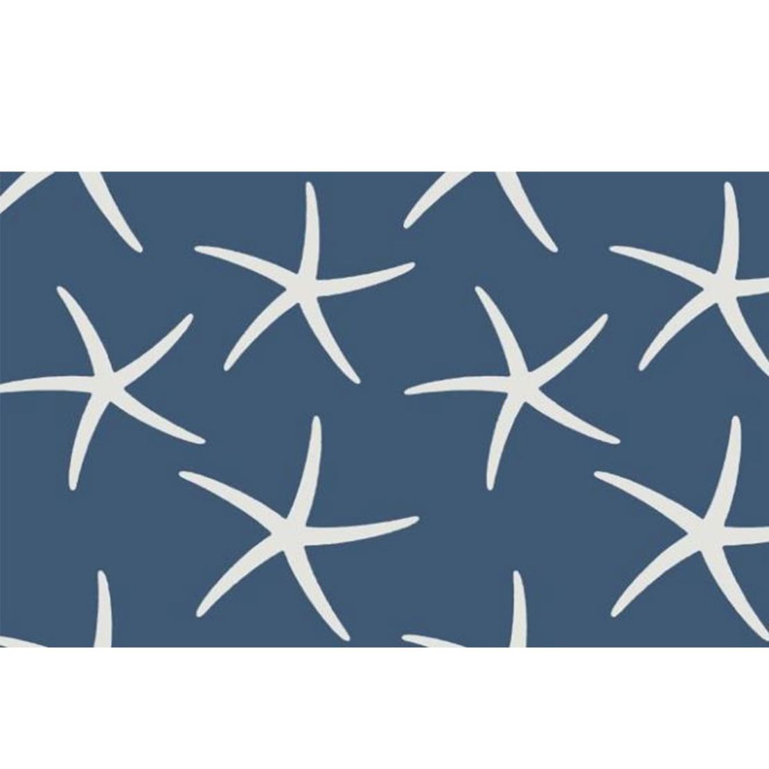 REEF CARPET COTTON POLYESTER BLUE WHITE 60x90cm IN