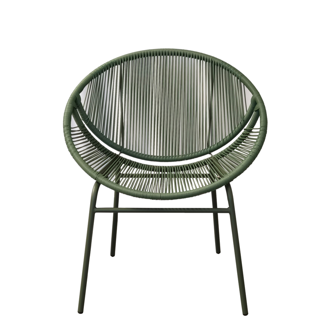CASABLANCA CHAIR PE ROUND WOVEN OLIVE GREEN OLIVE GREEN 70x60xH81,5cm PRC