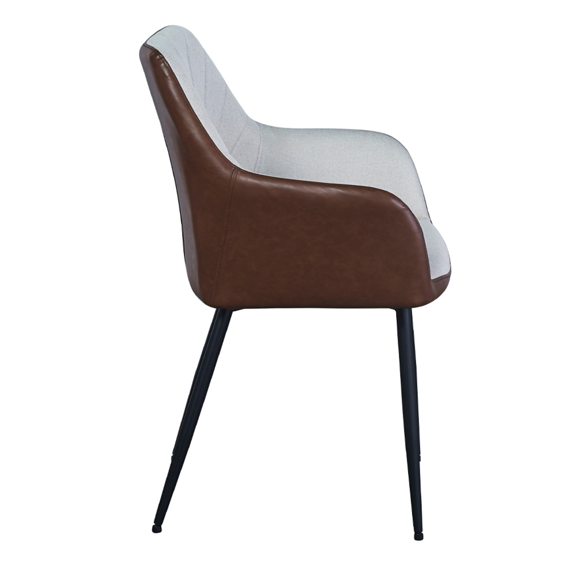VISITOR CHAIR FABRIC BEIGE TABAC METAL BLACK E1 PRC