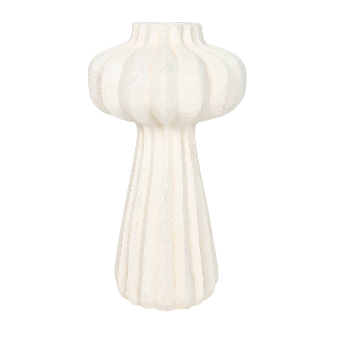 SEMELI VASE MGO WHITE 25x25xH45cm PRC