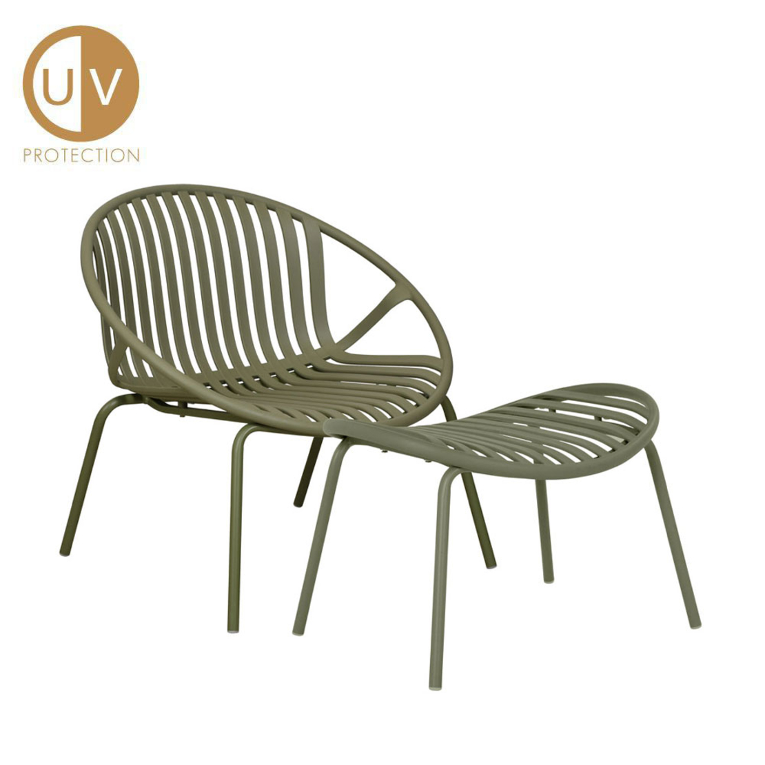 NADIN ARMCHAIR SET 2PCS PP OLIVE GREEN PRC
