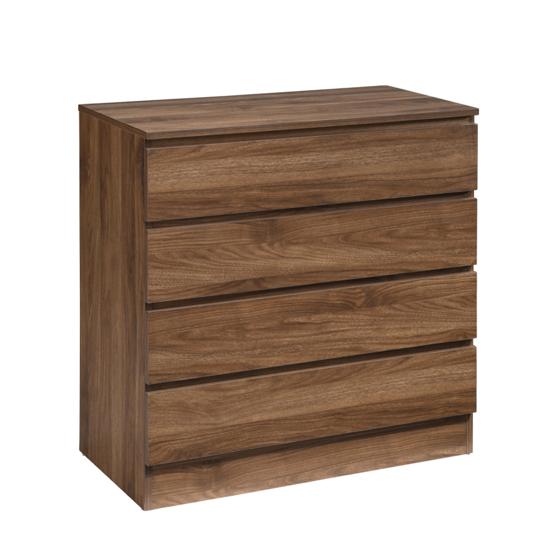 POLO COMMODE 4DRAWERS CHIPBOARD WITH MELAMINE CARTA WALNUT E1 MY
