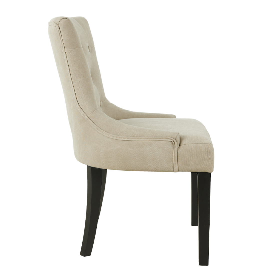 OXFORD CHAIR FABRIC SAND BEIGE WOOD RUBBERWOOD BLACK PRC