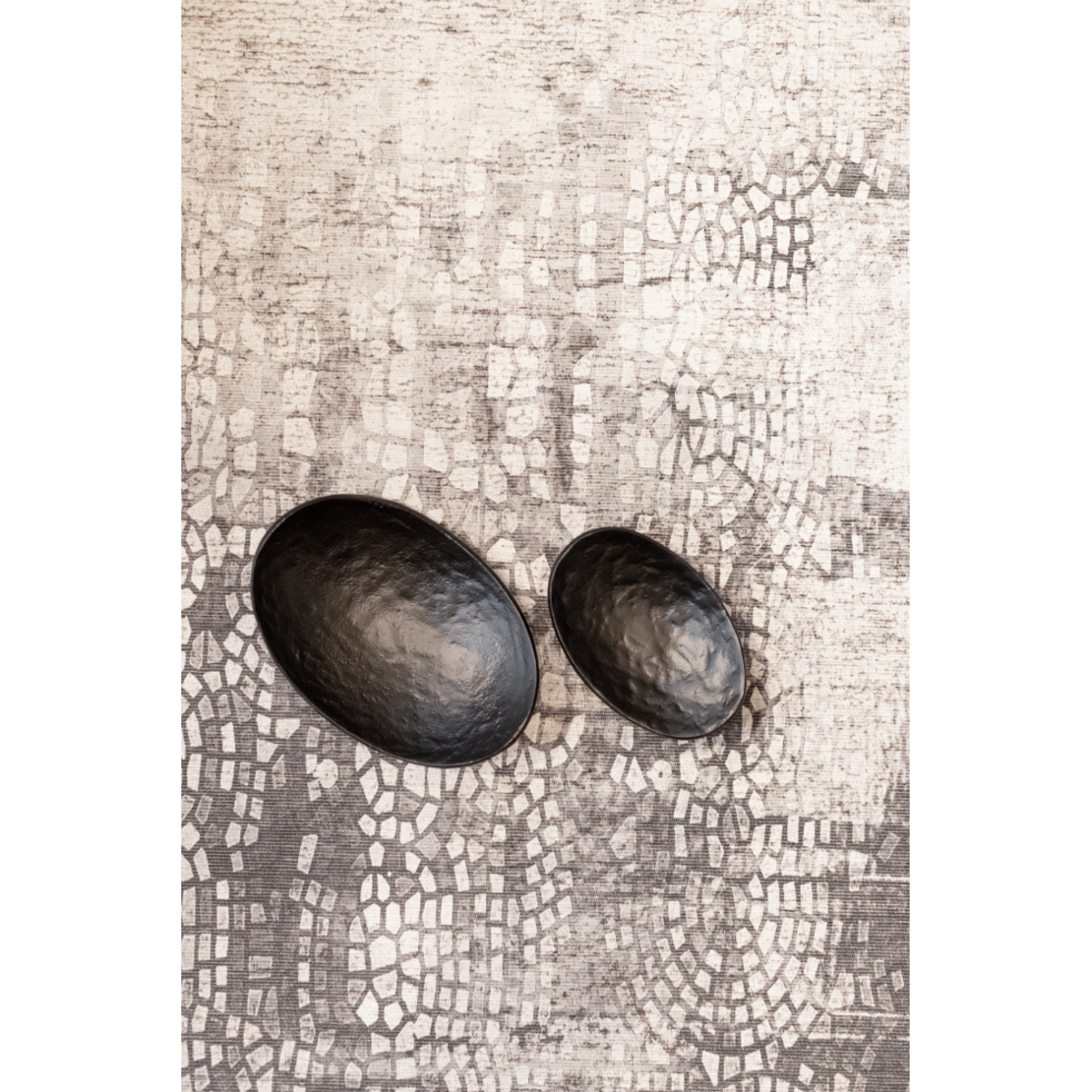 FREEFORM BOWL ALUMINIUM BLACK 25x17xH7,5cm IN