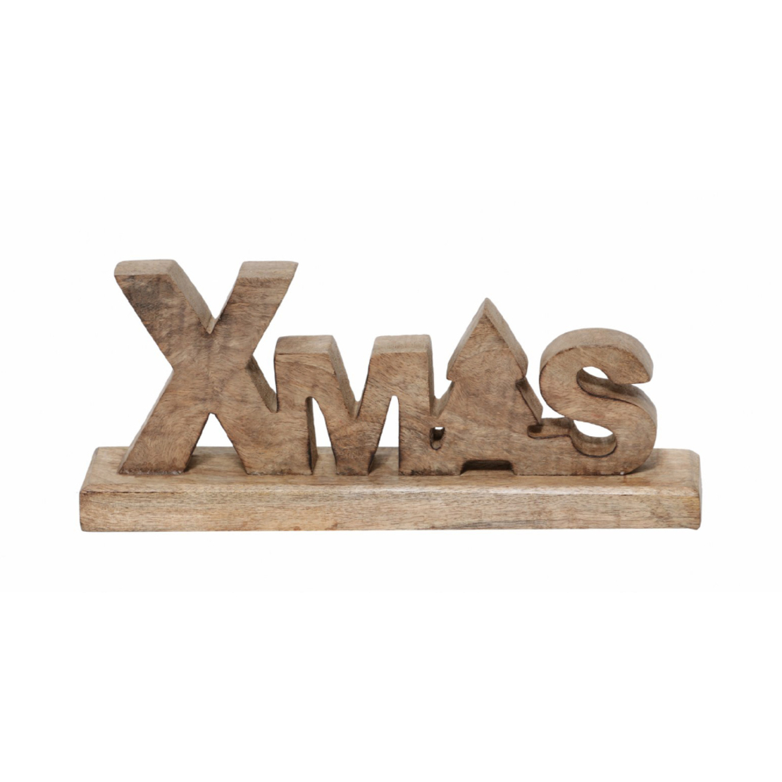 XMAS NATURAL XMAS DECO WOOD MANGO NATURAL 10x2,5xH
