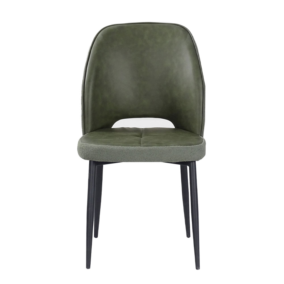 BOUTON CHAIR FABRIC OLIVE GREEN METAL BLACK PRC