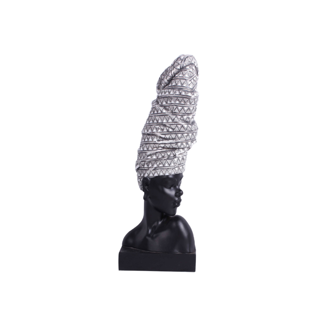 DAME 1 DECO FIGURE POLYRESIN BLACK WHITE 15,5x13,5