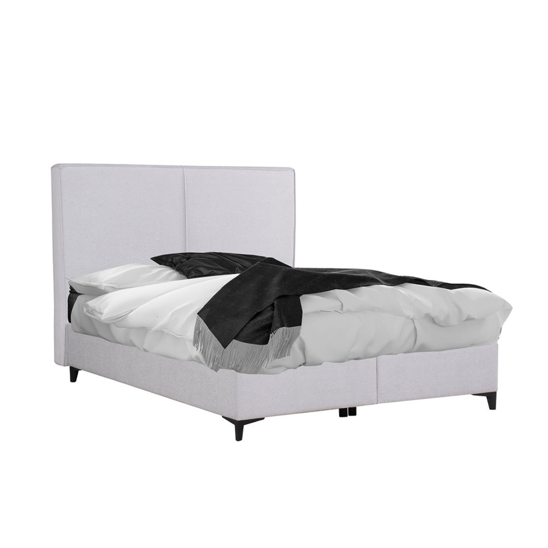 MORE MORE BED WITH STORAGE (FOR MATTRESS 160x200cm) CURLY WHITE SMOOTH 07-918 E1 TR
