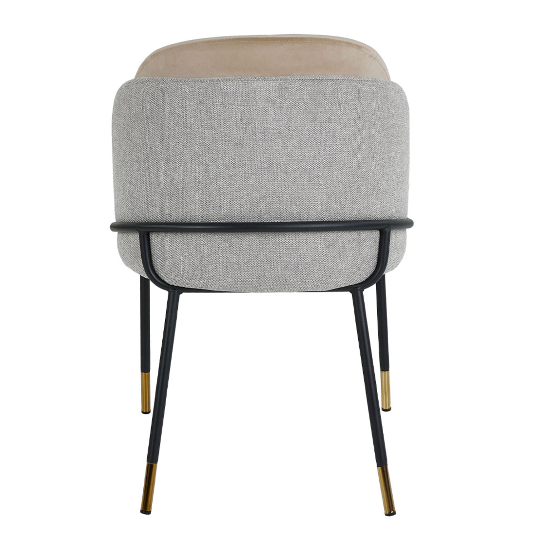 ASTON CHAIR FABRIC GREY LIGHT METAL BLACK E1 PRC