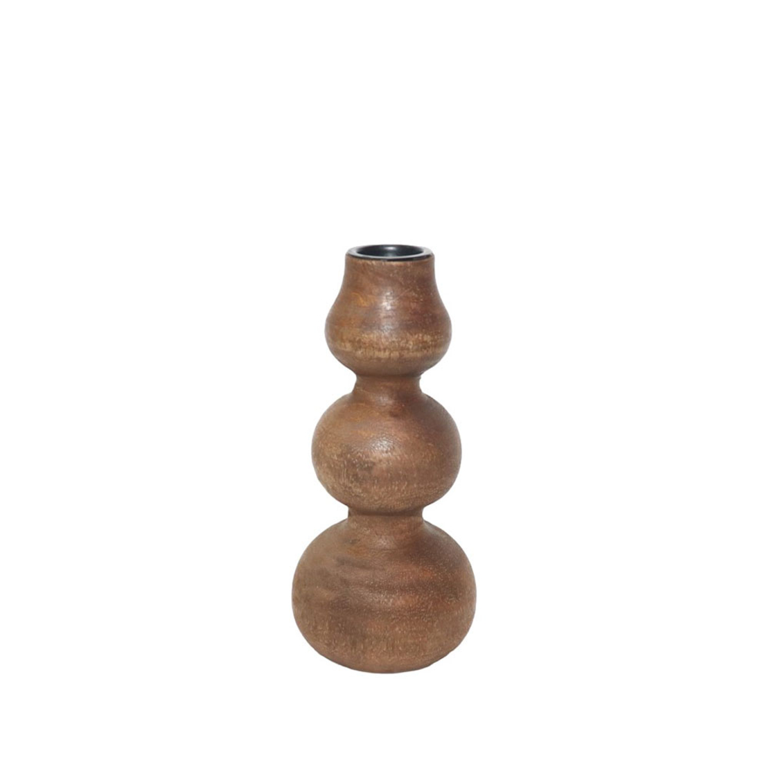 SCANDI CANDLE HOLDER WOOD NATURAL D7,5xH15cm IN